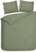 Heckettlane Dekbedovertrek Diamante - 240x200-220 cm - Lits-Jumeaux - Laurel Green - Coton-Satin