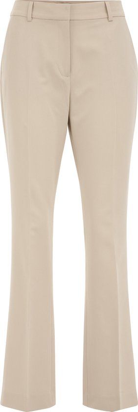 WE Fashion Dames Flared Pantalon - Slim Fit - Beige - Maat 40