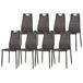 WAYS. fauteuils de salle à manger en cuir - noir - style campagnard - pieds en bois - 8 pièces