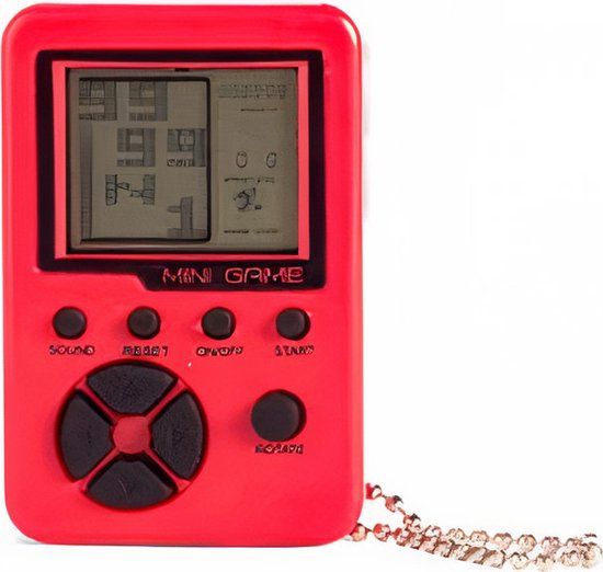 Kikkerland Pocket Arcade Spel Abs/siliconen Rood