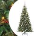 vidaXL - Kunstmatige - Hinged - Kerstboom - met - 300 - LED - Groen - 180 - cm - PE - en - PVC
