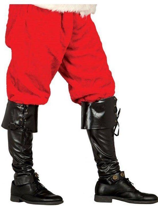 Partywinkel Kerstman Beenkappen Deluxe 2 stuks