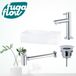Fortifura Fuente Fonteinset - 36x18.5x9cm - 1 kraangat - solid surface - robinet de lavabo chrome - blanc mat