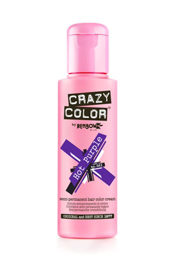 Crazy Color Hot Purple 100ml - Semi-Permanent Hair Dye