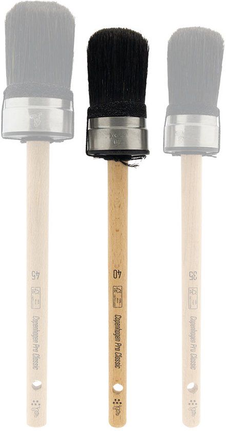 Copenhagen Pro Classic Ovale Kwast - Maat 40 - Varkenshaar