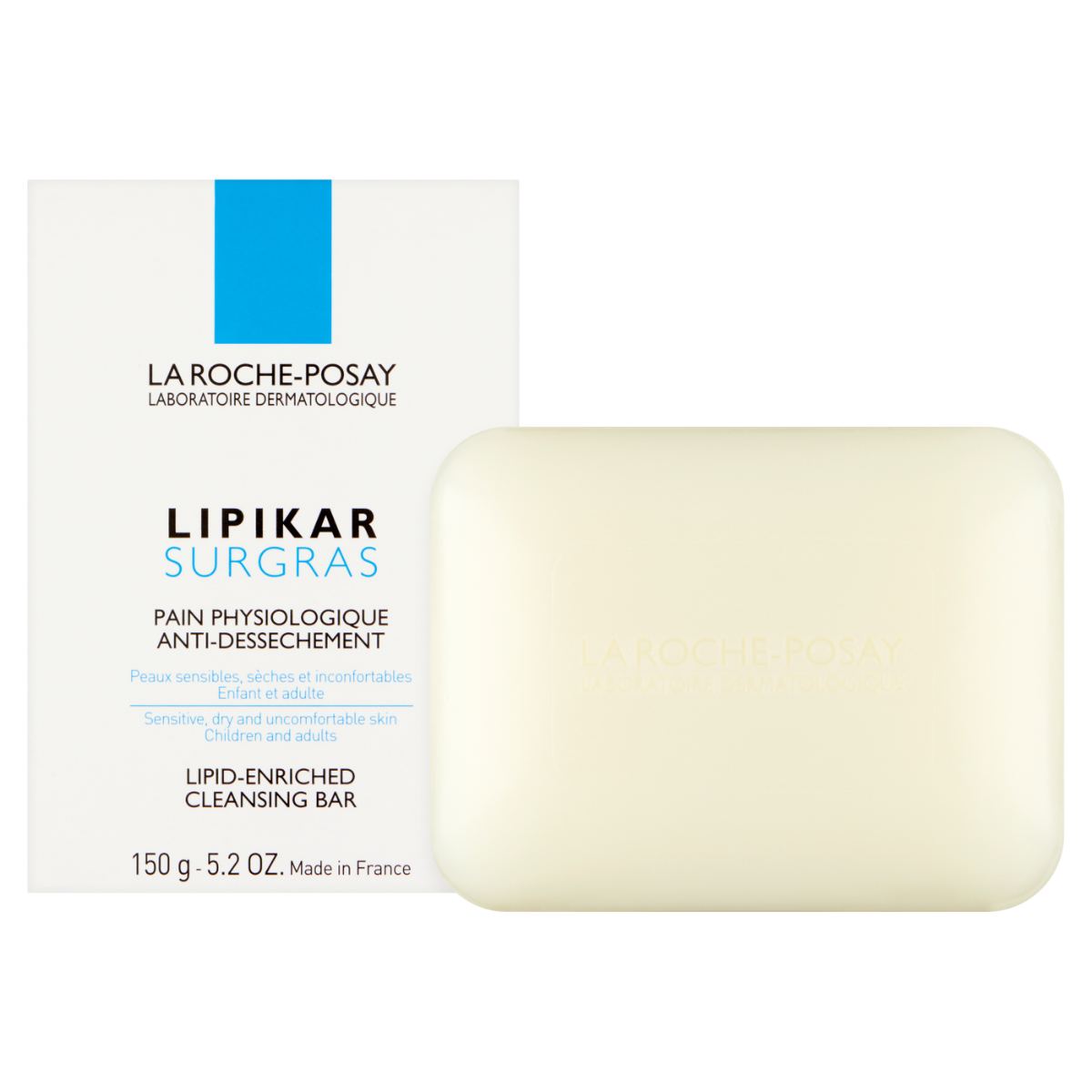 La Roche Posay Lipikar Surgras Lipid-Enriched Cleansing Bar 150 g