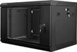 Lanberg 19 Inch Wandrack - 6U - 600 x 450 mm - Zwart - Glazen Deur