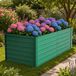 Green Metaal bac à plantes surélevé, 190x90x64 cm, fond ouvert, drainage optimal, adapté aux charges lourdes, résistant aux intempéries et à la rouille
