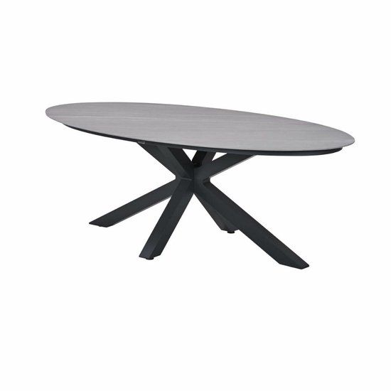 Garden Impressions Scotland tafel - 230x115 cm - carbon black - Centostone Napoli sand