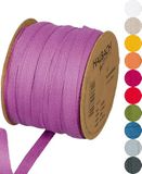 Halbach Seidenbänder Katoenen lint | 10 mm x 30 m | geweven lint 100% katoen | linten om te knutselen per meter | stoffen tape voor decoratie, doe-het-zelf knutselen, biaisband, naaiwerk, kleur