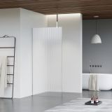 Fortifura Galeria inloopdouche - 140x200cm - ribbelglas - plafondarm - chroom