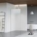 Fortifura Galeria inloopdouche - 140x200cm - ribbelglas - plafondarm - chroom