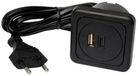 interBär 9016-014.81 3-voudige USB-laadbus Set van 1 stuk Met USB, Met USB-C IP20 Zwart