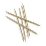 Manicare Nagelriemstokjes, 6 stuks, houten oranje stokjes, multifunctionele nagelriemschraper en verwijderaar, nagelkunst, overgroeide nagelriemen, professioneel manicure- en pedicuregereedschap