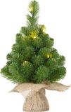 Black Box Trees Mini kunst kerstboom - 30 cm - met 10 LED lampjes - warm wit - kunstboom