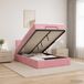 Prolenta Maison Exclusive - Ottoman bed met matras en hoofdeinde, roze, 120 x 200 cm, fluweel