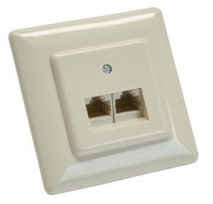 Inline 69989C Contactdoos Beige