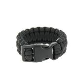 Mil-Tec Survival Parachute Belt Bracelet Wide Black