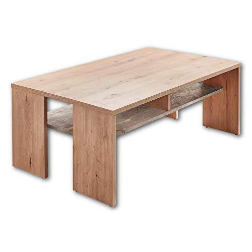 Stella Trading SPIDER PLUS Caspio salontafel in artisan-eikenlook, hoogwaardige en expressieve salontafel voor je woonkamer, 110 x 40 x 65 cm (B x H x D)