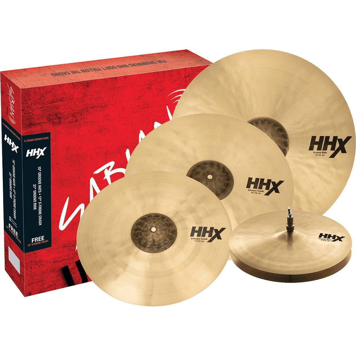 Sabian HHX X-Treme Groove Pack Cymbal Set 15-17-19-21