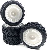 Absima 1:10 Rallywagen Rally Block Complete wielen Zwart 4 stuk(s)
