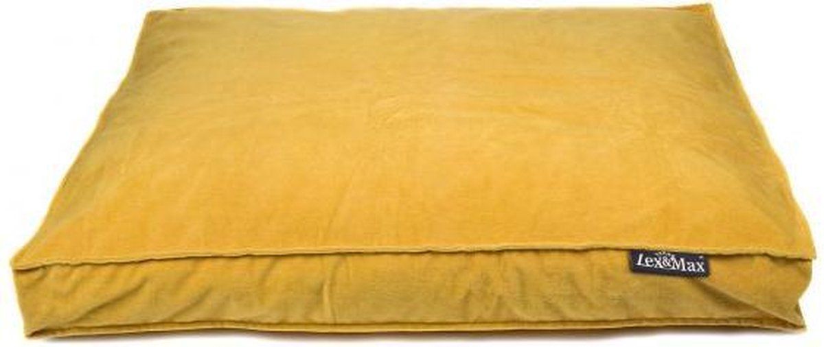 Lex & Max BOXBED ROYAL VELVET 120X80 HONEY YELLOW - Geel