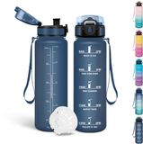 Unyqoos® Gourde pour enfants avec marqueur de temps pour le sport et l'école