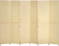 HOMCOM Kamerverdeler 270x1.6x180cm Bamboe Natuurlijk Hout