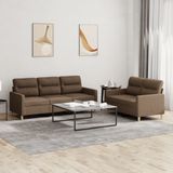 Maison Exclusive ensemble de canapé 2 pièces avec coussins, marron, tissu