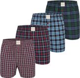 Phil & Co. Berlin Phil & Co Heren Wijde Boxershorts Mulitpack 4-Pack Geruit - Maat 3XL