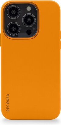 Decoded Siliconen Back Cover - iPhone 14 Pro Max - Anti-Bacterieel Hoesje - Magnetische Technologie van Apple - Geel, Oranje apricot