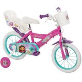 Gabby's Poppenhuis Kinderfiets 14 inch Roze - Met zijwieltjes