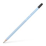 Faber-Castell grafietpotlood - Grip 2001 - B - met gum - Sky Blue - FC-217274