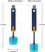 Nettoyant multifonctionnel pour gobelets et couvercles pour cuisine et maison - Brosse d'espacement pour bouteilles 4-en-1 - Gris