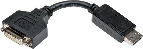 Tripp Lite P134-000 DisplayPort naar DVI-I Adapterkabel Zwart
