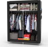 Intirilife Opvouwbare Kledingkast 108x170x45 cm Raben Schwarz