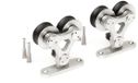 Merkloos Hangrolset (2x) 'Bink' rvs incl.bevest.mat.