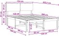 vidaXL Tweepersoonsbed met hoofdbord ROSTOCK Wit 150 x 200 cm