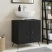 Maison Exclusive - Meuble sous lavabo BREDA Noir 59,5 x 31,5 x 59 cm