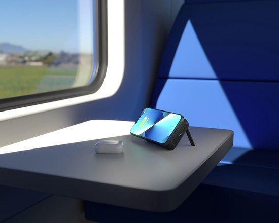 Zens MagSafe Dual Powerbank met Standaard - 4000 mAh - Zwart