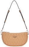 GUESS Valla Mini Top Zip Shoulder Bag Beige Clair Brun