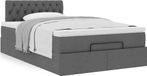 Prolenta Maison Exclusive - Ottoman bed met matras, donkergrijs, 120x200 cm, textiel