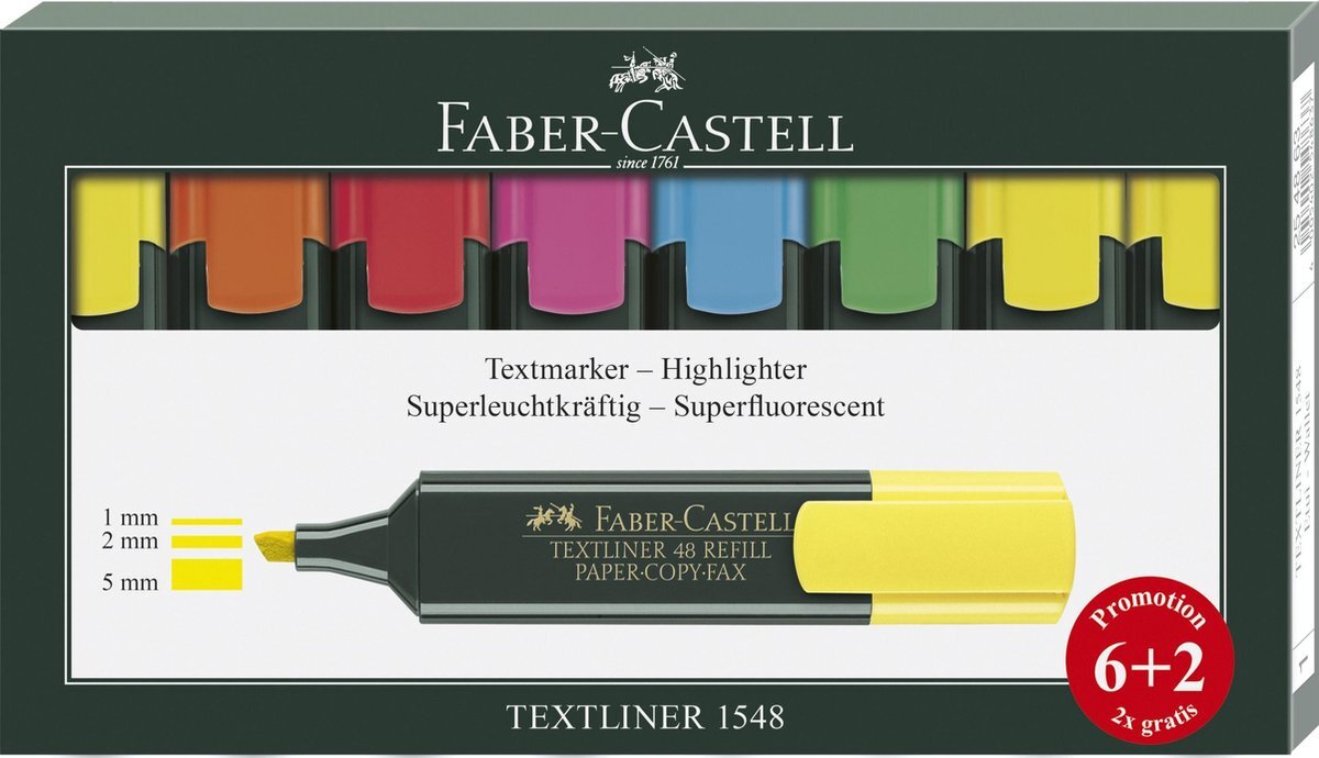 HWKS Markeerstiften Faber Castell 48 8-delig etui