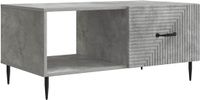 vidaXL Salontafel Betongrijs 90 x 50 x 40 cm Bewerkt hout