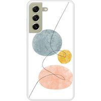 Samsung Beschermende siliconen case compatibel met Galaxy S21 FE One line blauw