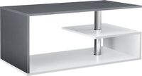en.casa Salontafel Haarlem rechthoekig wit en donkergrijs 90x50x41 cm