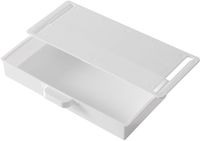 Merkloos Under Desk Storage Box Drawer Organizer Large Capacity Strong Carrying Sticky Storage Box Desk Cabinet Organizer for office Home School, wit