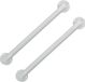 MSV poignée murale pour salle de bain/douche - 2x - métal inox - blanc - 60 cm