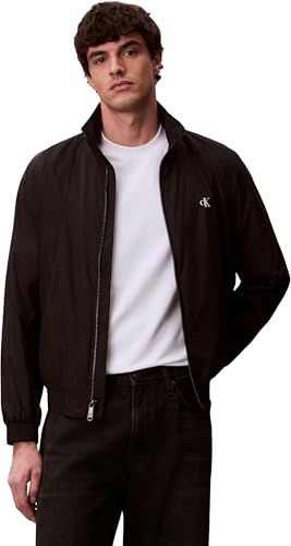 Calvin Klein Heren ongevulde nylon Harrington Jkt LV04RF520G - ZWART - M