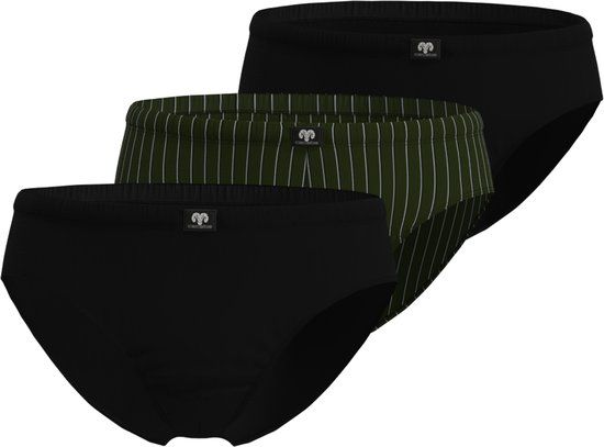 CECEBA Daytona Herenslips - 3-pack - Groen - Gestreept - 100% Biologisch Katoen - Maat 4XL